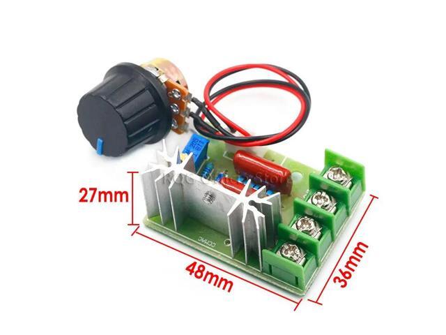 AC 220V 2000W High Power SCR Voltage Regulator Dimming Dimmers Motor Speed Controller Governor Module W/ Potentiometer