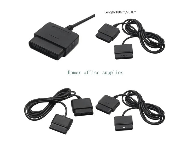 1.8m Controller-Dance Pad Wheel Gun-Power Supply Extension Cable Cord Line Compatible for Line Game-Console