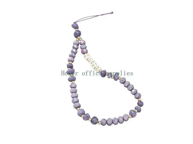 Fashion Stone Pearl Beads Chain Women Girl Cellphone Strap Anti-Lost Lanyard Hanging Cord Bracelet