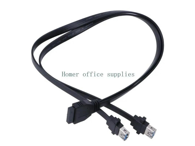 Mainboard Usb3.0 Panel Cable Front 19Pin To Two Port A Female Data Cable Shielded USB Extension Cable