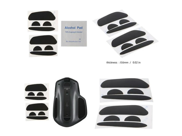 0.6mm Mouse Feet Mouse Skates Stickers Pads Glides DIY Replacement for MX Gaming Mice 2 PACKs