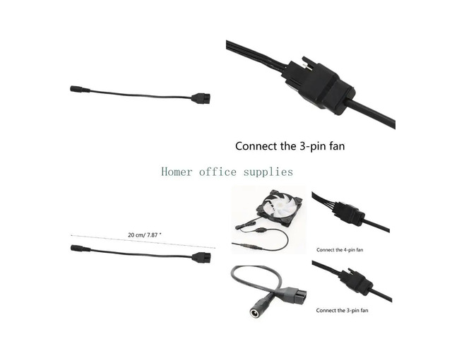 DC5521 to 12V Power Adapter for Computer Fan for Computer Fan to DC5521 Power Adapter Converter