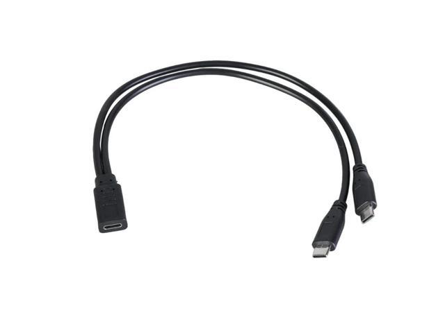 Type C Female to Double Type C Male Splitter Cable Type C 5V3A Power Cable, Charge Multiple Type C Gadgets from 1 USB Source