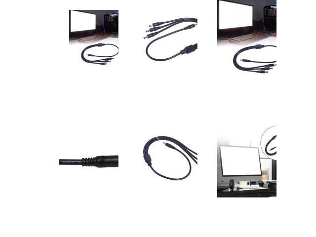 DC5521 Splitter Cable DC5.5mmx2.1mm Connectors Wire for LED Light Bar Speaker