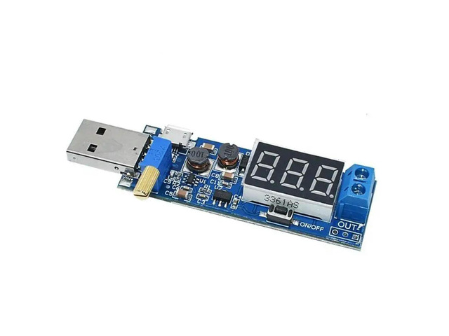 DC-DC Step Up Step Down Power Supply Module USB Power Supply Module Potentiometer with Rotating Handle