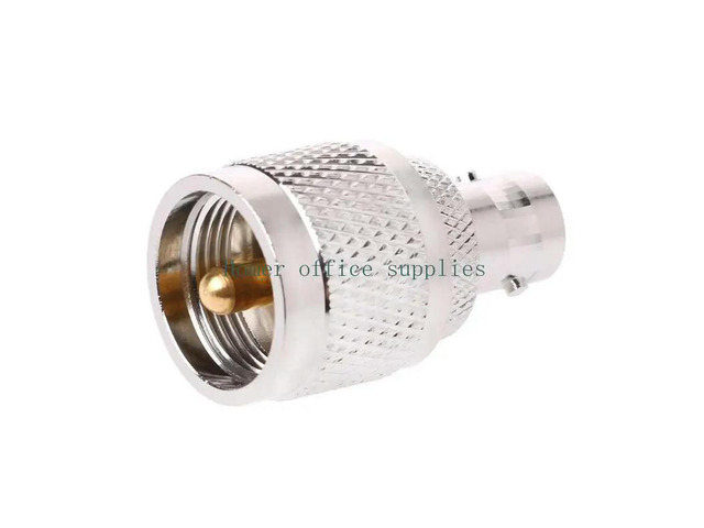 BNC-K Female Jack To UHF-J PL-259 Male Plug Straight RF Coax Adapter Connector