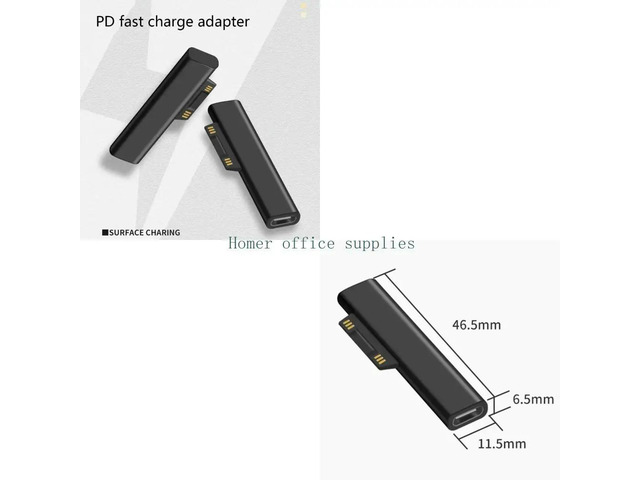 Type C Female PD Converter for Surface Pro 3 4 5 6 Surface Connect to USB-C Charging Adapter Converter Easy to Use