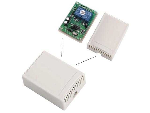 Remote Control Switch Relay DC 12V 2CH 433Mhz Receiver Module Learning Code Transmitter for Garage Door/Electric Gate