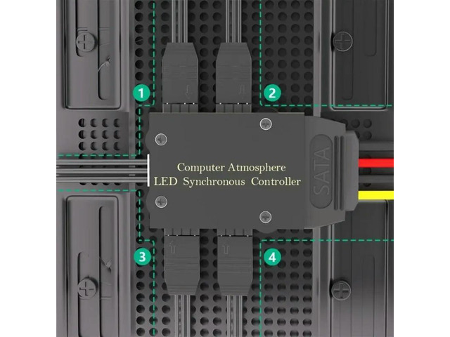 4Port 5V 3PIN ARGB Fan LED Controller Computer ARGB Fan Lighting Controller
