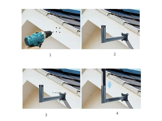 15inchLong Wall Mount Heavy Duty Easy Installation Wall Mounting Secure Installation Weatherproof Mount for Satellite