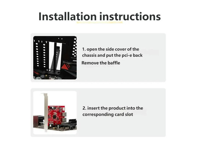 PCIExpress USB3.0 Internal Expansion Card Double Ports Fast Speed 5Gbps Transfer for Desktop Systems Wide Compatibility