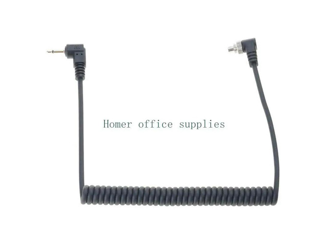 Spring Coiled Wire Flash Syncing Cable to 2.5mm Connectors with Wide Compatibility Lightweight PVC Housing 39.37in