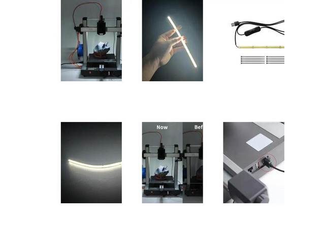 LED Light For 3D Printers USB Connection Led Lighting Lamp High Brightness Quick Installation 200mm