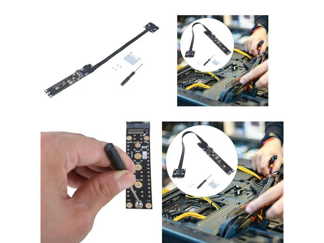 Small PCIe Male To M Female Adapter PCIE to NVME NGFF M.2 M Risers