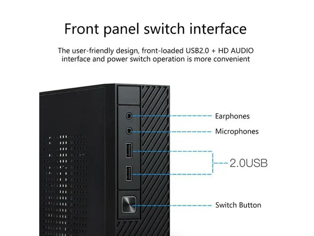 FH06 HTPC for Case Compact PC Gaming for Case Mini Desktop Chassis Computer Encl