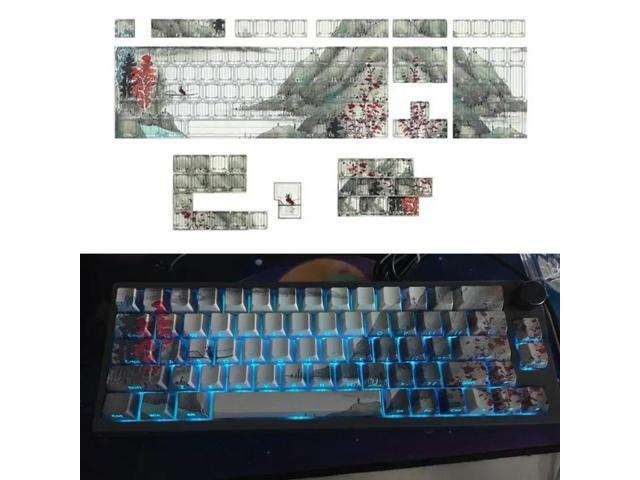 1 Set Side Engraves Keycaps Set for Mechanical Keyboards Printing Backlights Keycap Dye Sublimations Process