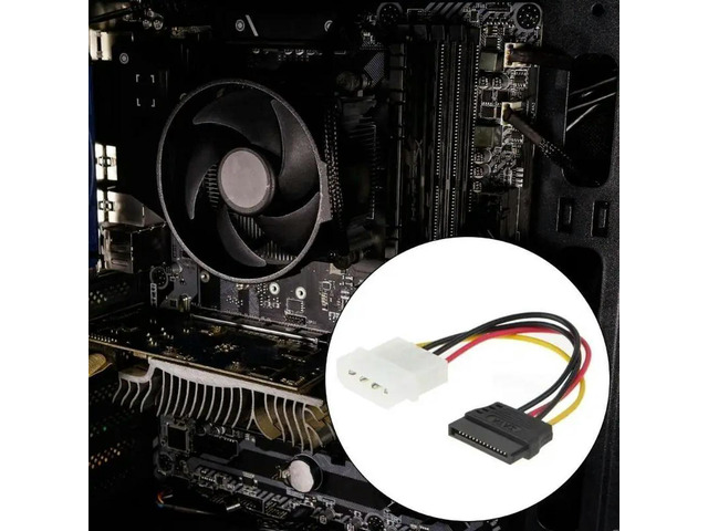 4Pin Male To 15Pin Female Power Cable 15Pin Extension Cord Hard Drive Disk Power Supply Cable Adapter For PC Desktop