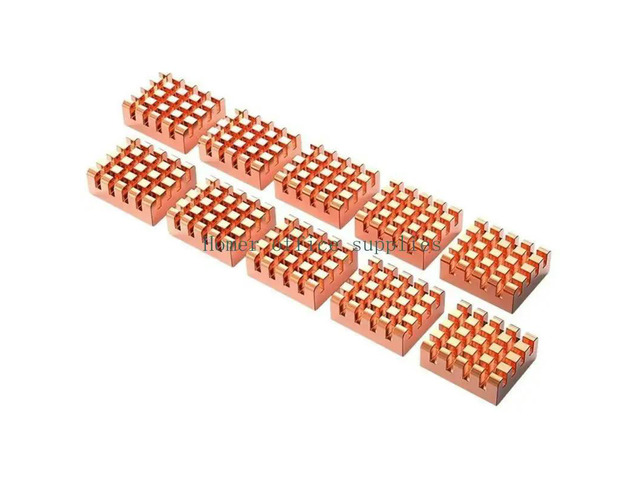 Pure Copper Heatsink 12x13x5mm Heat Sink Radiator Circuit Board Cooler Fin with Thermal Tape for Electronic Chip