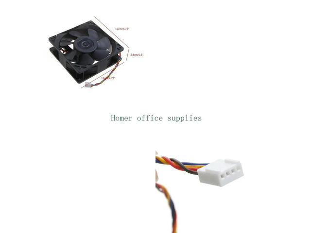 YD12038HB 120mm for DC 12V 3.12A Cooling Fan 120x120x38mm 4-p Ball Bearing 6000 RPM 210CFM High Speed CFM for CPU Server