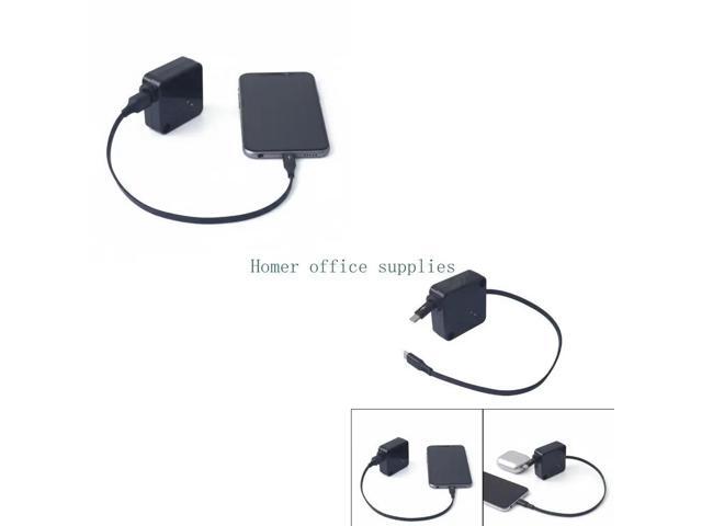 Retractable USB C Cable Featuring 100W Fast Charging Auto Roll Technology Hand Use for phones Laptops