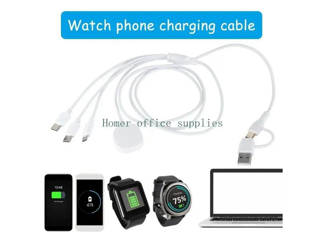 Type C USB to Double Type C+Micro USB+Galaxy Watch Cable for Cellphone
