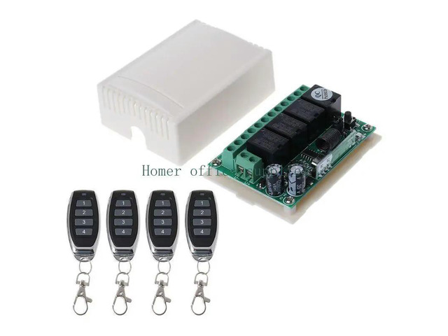 RF Remote Control Board Transmitter Receiver Relay Switch Module for Gate Garage Door Window Lamp Light Durable
