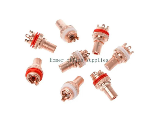 8PCS Red+White HIFI RCA Socket Socket Chassis CMC Female Connector