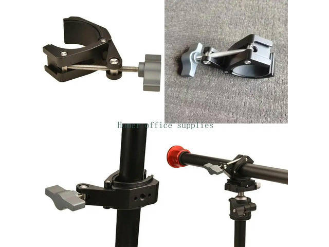 Strong Clamp Mount with Cold Shoe Interfaces for Cameras, Monitors, Microphones Secure Attachment Tool Strong Clip