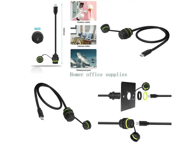 USB Type C 3.1 Waterproof Connector for Security Cameras Home Devices