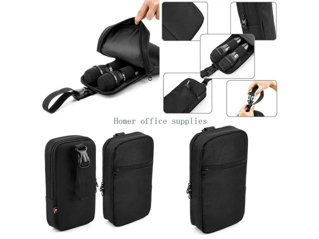 Protective Microphone Carrying Case for Partybox Essential Speaker Microphone Bag Adajustable Strap Holder
