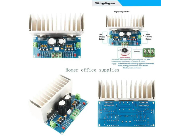 Double Channel 100W Amplifier Module Wide Compatibility for Various Sound Devices
