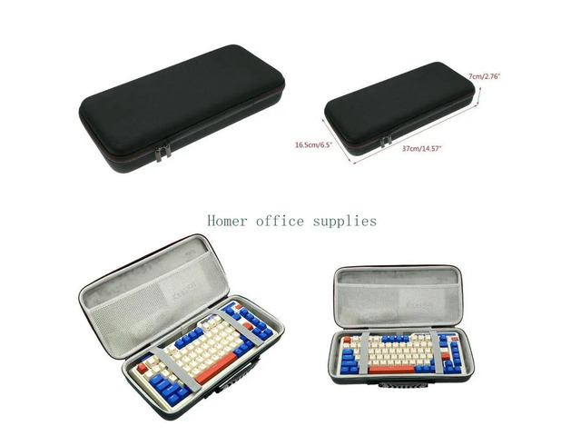 Keyboard Shockproof Case for KZZI K75 RGB 75% Keyboards Large Capacity Lining and Double Zipper Closed Design
