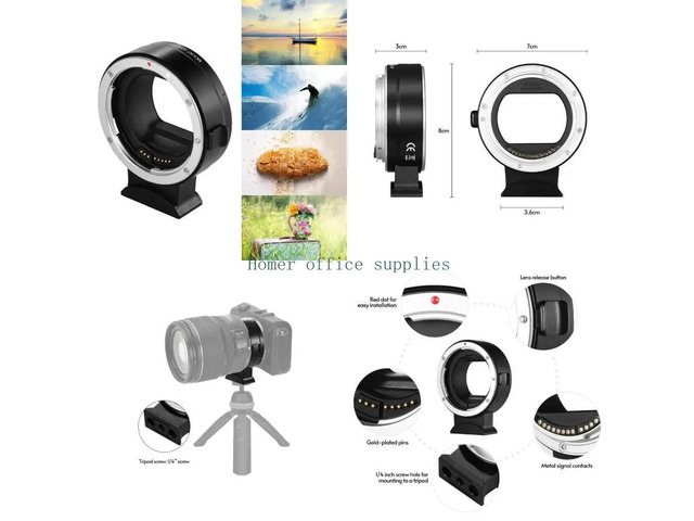 EF-EOS R Mount Adapter Ring for EF/EF-S to R RF Mount Lens Adapter Ring Replacement