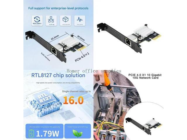 Professional 10Gbps PCIe4.0 Networking Card With Universal Rj45 Port For Virtualization And 4K Streaming