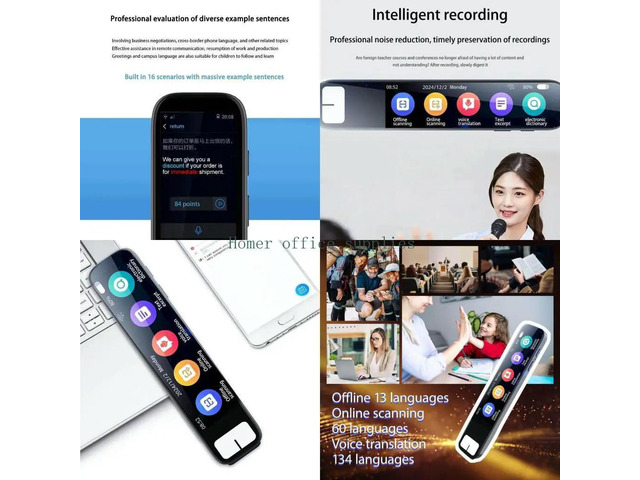 Voice Translator Pen Multilingual Conversion Lightweight Ergonomic Design Extended For Students Professional