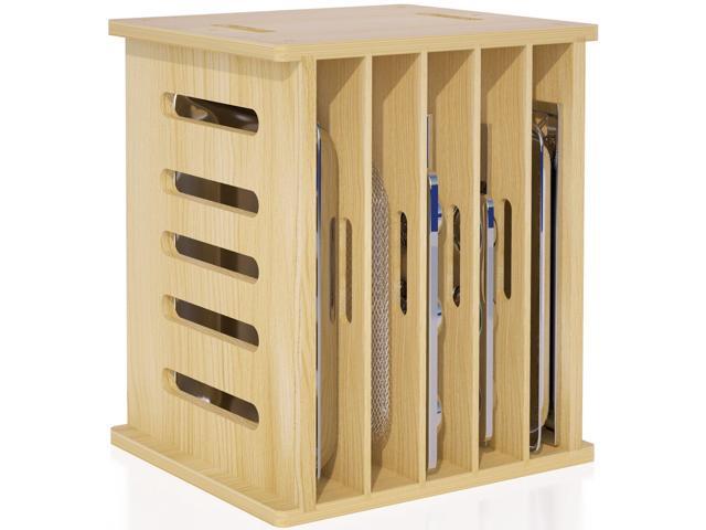 6 Tier Wooden Tray Dividers for Cabinets, Baking Cookie Sheet Organizer, Vertical/Horizontal Cabinet Dividers for Pots, Cutting Board, Pans,...