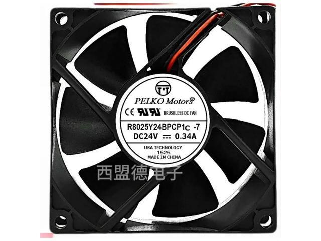 Fan for PELKO MOTORS R8025Y24BPCP1c-7 24V 0.34A 8CM Cooling Fan 80 * 80 * 25MM