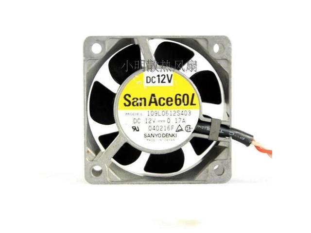 Cooler Fan Sanyo 109L0612S403 6025 6CM 12V 0.17A Plastic Frame Cooling Fan 60*60*25MM