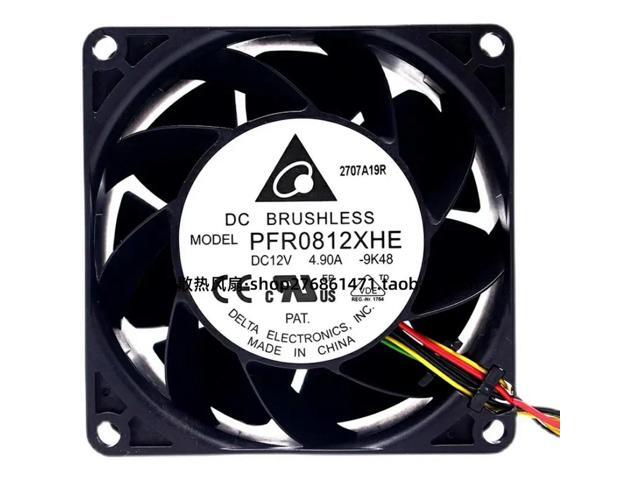 Cooler Fan for Delta PFR0812XHE 12V 4.9A High Air Volume Motorcycle Modified Booster Fan 8CM 8038 80*80*38MM