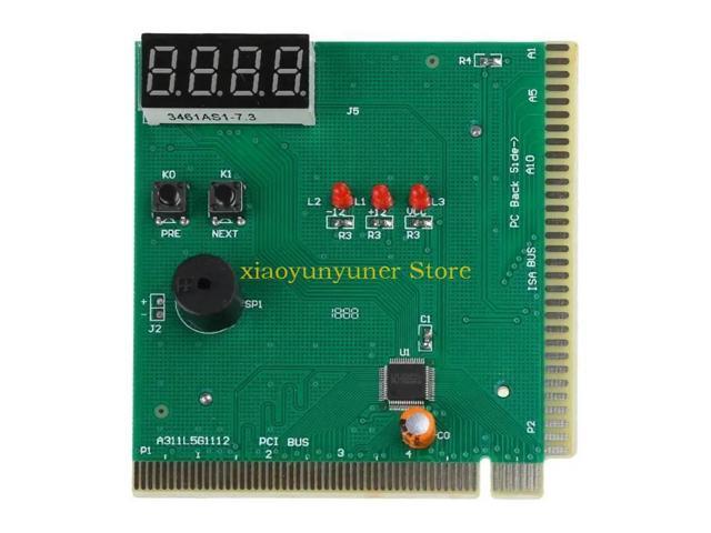 PCI & ISA Motherboard Tester Diagnostics Display 4-Digit PC Computer Mother Board Debug Post Card Analyzer