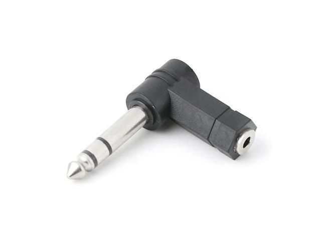 3.5mm Female Jack to 6.35mm Male Jack Right Angled Plug Headphone o Adapter