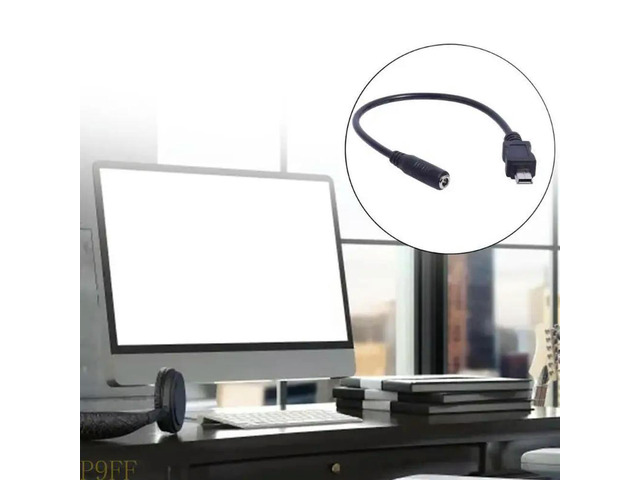 Durable Mini USB Power Cord DC3.5x1.35mm Female to Mini USB Male Charging Cable