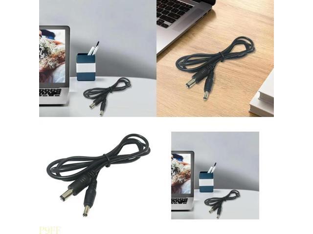 Power Supply Cable 5.5x2.1mm Male to Male Plug 3.5x1.35mm Extension Cord Connector