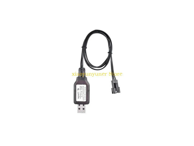 600mA SM3P Charging Cord Wire 3Pin for Excavator Car Truck Toy Black