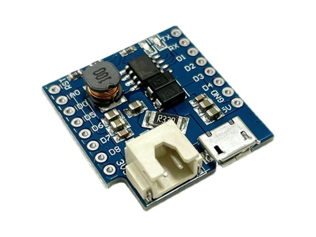 D1 MINI Shield: Charging and Boosting Shield for Mini Single-Cell Lithium Batteries