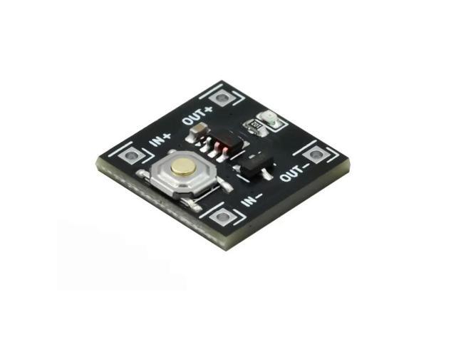 Low-power micro single-button bistable switch module, standby current 0.5uA, continuous load 2A, one-button switch