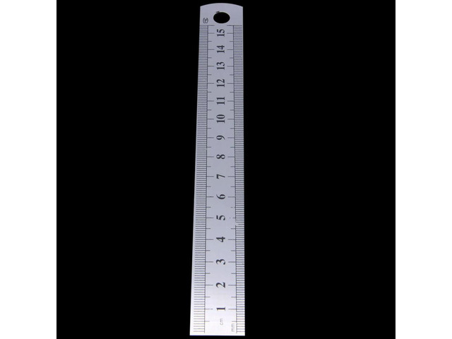 2X Stainless l Ruler Measuring Tool 15Cm 6 Inch