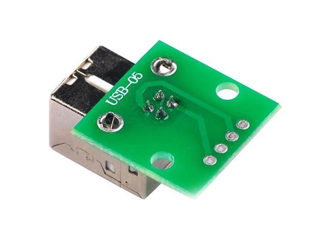 Data line2 X Usb Type B Female Socket Breakout Board 2.54Mm Pitch Adapter
