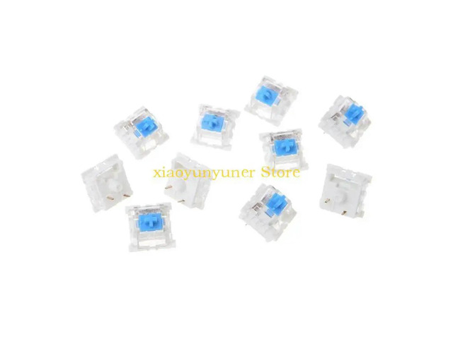 10Pcs 3 Pin Mechanical Keyboard Blue Switch for MX Keyboard Tester Kit 60g Force PCB Mounted