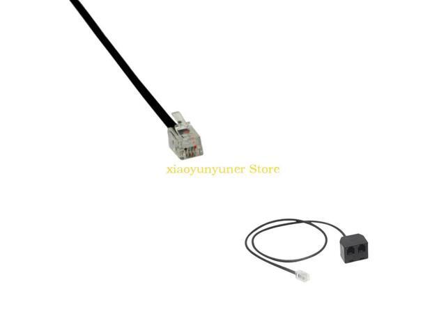 RJ9 Headset To Adapter RJ9 4P4C Male To Dual Female Ports Connector
